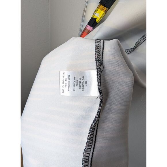 NWT Maia Multicolor Mini Short Sleeve Dress Size 10 Stretch Art to Wear Modern - Picture 8 of 10